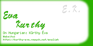 eva kurthy business card
